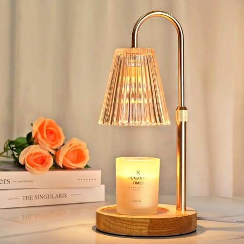 Funistree Candle Warmer Lamp with Dimmer & Timer – Gift for Women, Mum, Teacher – Thank You Birthday Presents – Pamper Graduation Gifts for Her - Candle Melter Heater with 2 Bulbs