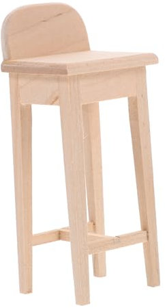 SAFIGLE Puppenhaus Hocker Mini-puppenmöbel Puppenhaus-stuhlmodell Stuhl-kuchenaufsatz Miniatur-hochstuhl Miniatur-esszimmerstuhl Hockerstuhl Für Die Küche Sofastuhl Einstellen Kaffee Holz