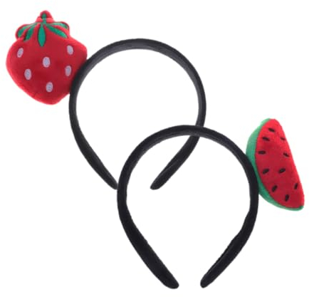 Toyvian Wassermelonen-stirnband Für Damen 2er-pack Erdbeer-haar-accessoires Modische Kopfbedeckungen Für Damen