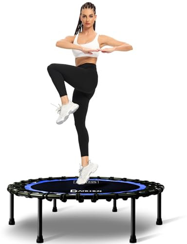DARCHEN 200 kg Rebounder-Trampolin für Erwachsene, kleines Rebounder-Übungs-Mini-Trampolin für ruhiges und sicheres Training, Fitness [100 cm]