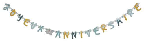 Homéa, Girlande mit Buchstabe Happy Birthday aus Karton, 2,2 m, Koala
