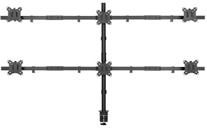 Equip 650160 17-32 supporto da tavolo mobile per 6 monitor