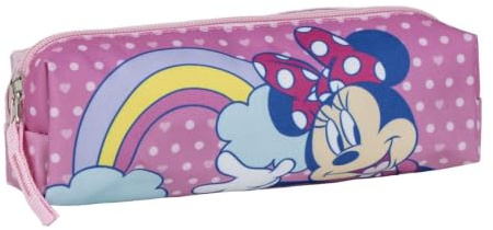 CERDÁ LIFE'S LITTLE MOMENTS Minnie Mouse Federmäppchen, Rosa, 20 x 5,5 x 5,5 cm, aus Polyester, Reißverschluss, Minnie Design, Originalprodukt, entworfen in Spanien, Rosa, Federmäppchen