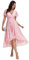 Ever-Pretty Robe D'Invité Jupe Trapèze Col en V Manches Volantées Robe Femme Chic Et Elegant Belle Robe Soirée Violet Clair Rose 42