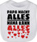 Shirtracer Baby Lätzchen - Papa macht alles Mama kann alles - schwarz/rot - Unisize - Weiß - muddi latz mamas kinderlätzchen mutter muttertagsgeschenk mommy muttertag mother's day mutti mama's