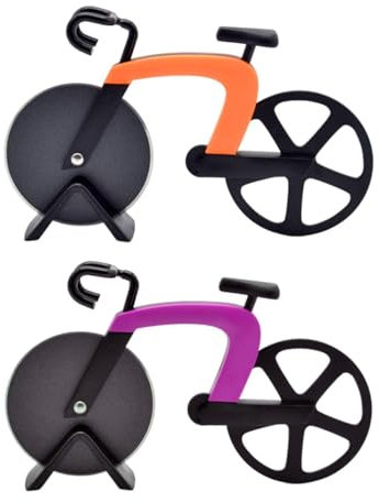 2 Pieces Bicycle Pizza Cutter, Creative Pizza Cutter, Pizza Roller Cutter, Stainless Steel Pizza Cutter, Kitchen Gadgets