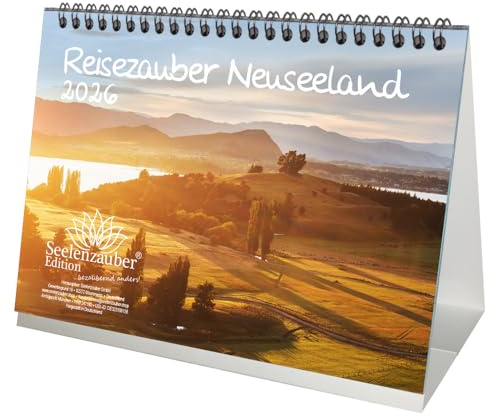 Seelenzauber Reisezauber Neuseeland DIN A5 Tischkalender für 2026 Urlaub Wellington Auckland Kiwi