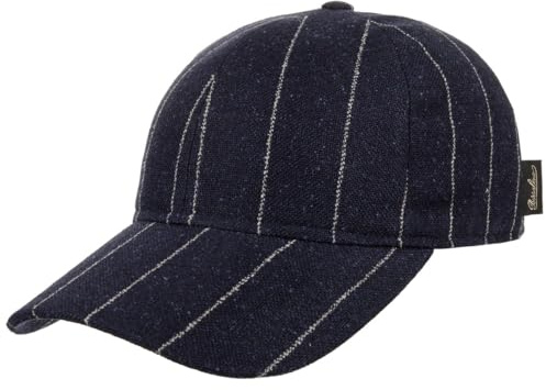 Borsalino Hiker Twotone Stripe Cap Basecap Baseballcap Sommercap Herren - Made in Italy mit Schirm, Futter, Klettverschluss, Metallschnalle, Klettverschluss Frühling-Sommer Sommer - 60 cm blau