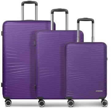 Franky Dallas 3.0 Hartschalen-Trolley mit 4 Rollen Koffer Set 3 Teilig | Ausgestattet mit TSA-Schloss, Dehnfalte, Leicht | Carry on Luggage für Männer-Frauen - Ideal für Flug-Geschäftsreisen