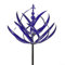 HpLive Metall Windspiel Windmühle 90cm Windrad Garten Doppelflügel Windspinner mit Reflektierender Oberfläche für Terrasse Hof Rasen Außenbereich(Lila)