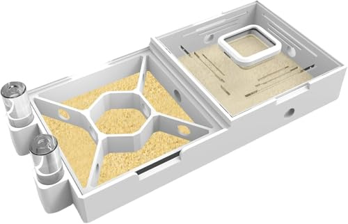Nest Farm for Live Ants and Queen - Ant Farms with Yellow Sand Observation Transparent Ant Farm for Adults 3D Printed Nest Ant Workshop Castle Ant Garden Queen (WT2-4)