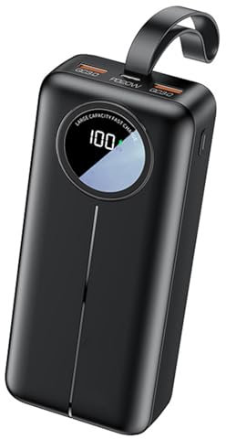Power Bank, Power Bank 50000 mAh, alimentatore mobile ad alta capacità, 2A PD22.5W, ricarica rapida, adatto per telefoni cellulari e tablet, 50000 mAh