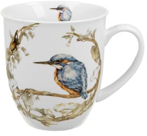 Duo World of Birds Becher 650 ml COMMON KINGFISHER (Eisvogel) New Bone China Porzellan