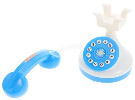 WEKAMOS Telefono Giocattolo Filo Rotante Per Bambini, Telefono Giocattolo Plastica Leggero, Gioco Di Ruolo Interattivo Per Festa e Sviluppo Capacità Comunicative, Senza Batterie, Colore Casuale