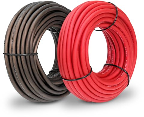 12 AWG Automotive CCA Wire Car Audio Battery Cable, 25FT Red + 25FT Black Flexible Power/Ground Cable for Car Audio, Marine, Welding, Repair 12V Battery Wire for amp Stereo Amplifier