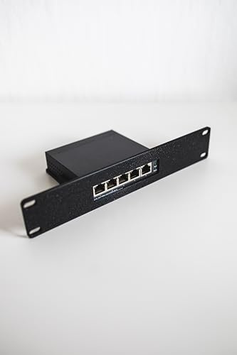 Rack Mount 1U for TP-Link TL-SG105, SG108, OC200 - 19 and 10 Bracket | 3D Printed - Network Accessory for Server Racks (Black, TP-Link TL-SG105/OC200 10)