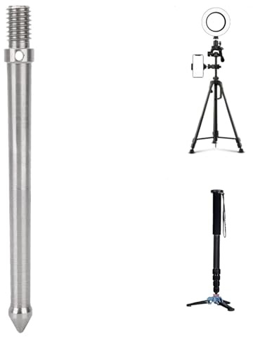 Akozon Heavy Duty Metal Spike Mount for TRS and Monopods with 3 8 Inch Screw Thread 12Cm Length Camera Accessory (12cm)