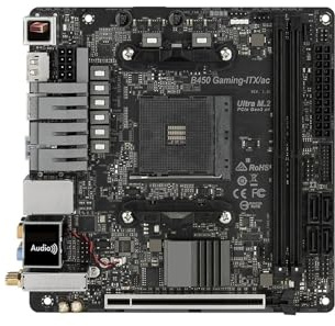 Placa Base B450M ITX, Socket AM4, Compatible con CPU Ryzen 1400/3700/4300/5600/5700