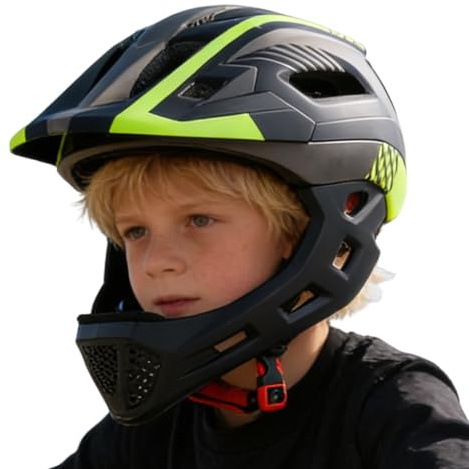 Casco Integrale Bambini,Protezione Testa per Equitazione,Casco per Motocicletta Bambini - Per Ragazzi, Giovani Ciclisti, Principianti, Passeggiate In Famiglia, E Sentiero