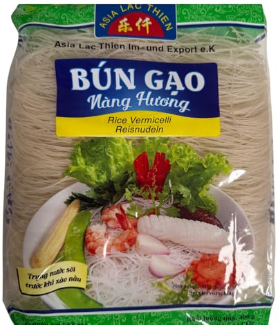 Bich Chi Nang Huong Vietnamese Dry Rice Noodles 400g - Gluten-Free Vermicelli for Pho Soup & Stir-fries, No Preservatives (25 x 400g) pro Karton