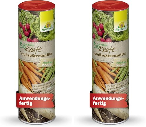 Neudorff BioKraft GemüseStreumittel – Vitalisiert schädlings- und krankheitsanfälliges Gemüse und lässt Jungpflanzen besser Anwachsen, 500 g (Packung mit 2)