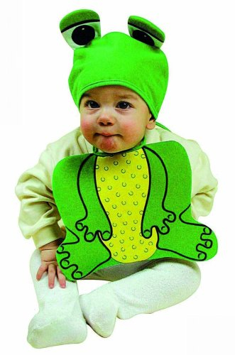 Widmann - Kinderkostüm Frosch, Kappe und Lätzchen, Karneval, Mottoparty