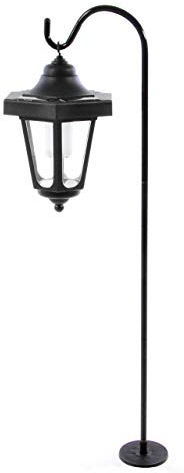 Nexos Trading Solarleuchte für Garten Gartenlaterne 1LED kalt-weiß Stab 70 cm Solarleuchte mit Erdspieß