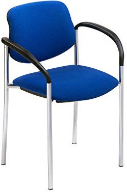 Nowy Styl Stapelstuhl ISO Basic ohne Armlehnen, Blau, Gestell: Chrom