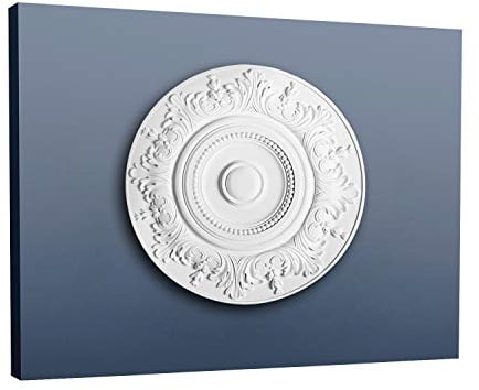 Ceiling Rose Rosette Orac Decor R17 LUXXUS Medallion Centre quality classic leaf decor white 47 cm = 18 inch diameter