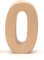 GLOREX 6 2029 140 - Papp - Zahl 0, aus brauner Pappe, ca. 17,5 X 5,5 cm groß, zum bemalen und bekleben, für Serviettentechnik und Décopatch, ideal als Dekoration