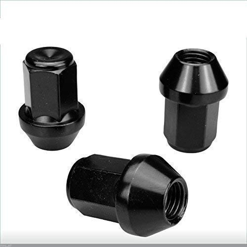 20 Radmuttern SCHWARZ 1/2 Nuts Mutter 1/2 UNFx34 Kegel SW19 Kompatibel mit Jeep Grand Cherokee (99-10) WJ WG WH