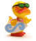 DUCKSHOP I Surfer Badeente I Quietscheentchen I L: 7 cm