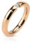 Bungsa 60 (19.1) Ring Rosegold mit Zirkonia Kristall Stein Edelstahl hochglanzpoliert für Damen Verlobungsring (Ring Damen Fingerring Partnerringe Verlobungsringe Trauringe Damenring Chirurgenstahl)
