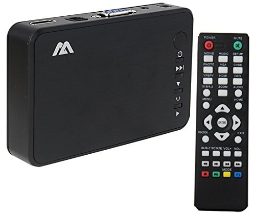 Pathson HD Lecteur Multimédia Media Player boîtier Multifonctions SD USB 2.0- avec 1080P(1920×1080) HDMI Optical Stereo L/R Sortie Audio, télécommande IR