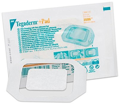 TEGADERM Plus +PAD 3M Film Dressings 5cm x 7cm x5 3582 Transparent/Waterproof/Non-Adh Pad