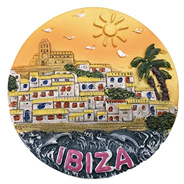 3D Ibiza Spanien Kühlschrank Kühlschrankmagnet Tourist Souvenirs Handmade Harz Handwerk Magnetische Aufkleber Home Küche Dekoration Reise Geschenk