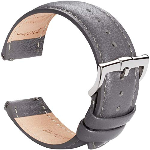 BRISMASSI ESETTI B&E Uhrenarmband aus Leder mit Schnellverschluss, eleganter Stil für Männer und Frauen, 16 mm, 18 mm, 19 mm, 20 mm, 21 mm, 22 mm