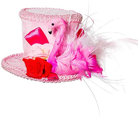 WOOOOZY Hut Mini-Zylinder Flamingo mit Haarclips
