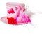 WOOOOZY Hut Mini-Zylinder Flamingo mit Haarclips