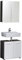 trendteam smart living - Line - Badmöbel-Set (Waschbeckenunterschrank + Spiegelschrank) - Rauchsilber/Weiß Hochglanz - (BxHxT) 60 x 182 x 31 cm - chromglänzende Griffe - Kratzfest