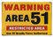 yunuo Warnschild Vintage Area 51 Metall Blechschild Restricted Area Wanddekoration (02)