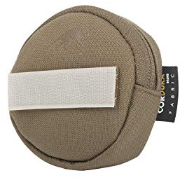 Tasmanian Tiger TT Tac Pouch Round VL Beschriftbarer Rucksack Zusatz-Taschen Organizer Rund mit Klett-Rückseite 8 x 8 x 2 cm (Coyote Brown)