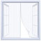 Magnet Fliegengitter Fenster Innen, Weiß Anti-Moskito Fliegenvorhang, Ohne Bohren, Dachfenster Schiebefenster - 60cm(Breite) x 50cm(Höhe)