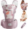 Bebear Babytrage,Bebamour Babytrage für 0-36 Monate, 3D Air Mesh Babytrage Rucksack für Neugeborene bis Kleinkinder,ergonomischer 6 in 1 Fronttrage (3D Air Pink with Designed)