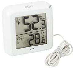 Thermomètre hygromètre Blanc à sonde filaire et capteur de précision - Otio