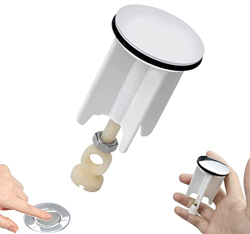 acdokuk 40 mm höhenverstellbarer Badezimmerstopfen, universeller Pop-Up-Waschbeckenstopfen, Ersatzabflussstopfen, aus Messing, rostfrei und versiegelt, für Badezimmer, Küchenspülen, Waschtische