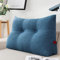 VERCART Sofakissen Groß Fest mit Bezug Polster Sofa Dreieck Gepolstert Ruecken Kissen für Couch Tagesbett, Rückenkissen für Bett zum Anlehnen Blau 60x20x50cm