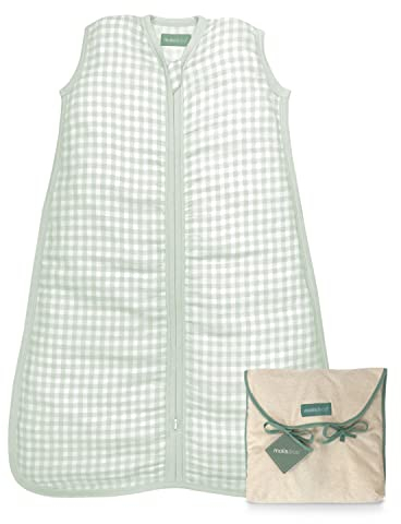molis&co - Baby Sommerschlafsack - Sommer Baby Schlafsack 0.4 TOG - Neugeborene Babyschlafsack ohne Ärmel - 100% Baumwolle (Oeko-TEX 100), Premium Qualität - Mercury (95 cm)
