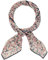 Allegra K Foulard carré en mousseline de soie pour femme – 65 x 64 cm – Imprimé floral, Motif floral rose et bleu., 65x65cm LxW