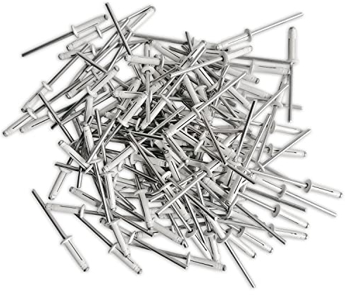 Générique - RIVETS PLAQUE IMMATRICULATION 4X20 mm ALUMINIUM - BLANC - 250 RIVETS ECLATEURS